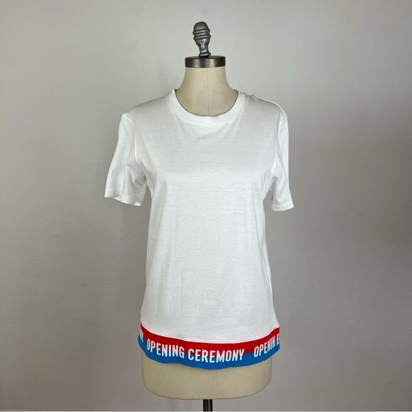 Opening Ceremony White Tape Logo Tee Small - Picture 1 of 7
